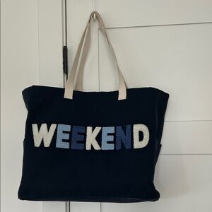 Natural Reflections Navy Blue Weekend Tote